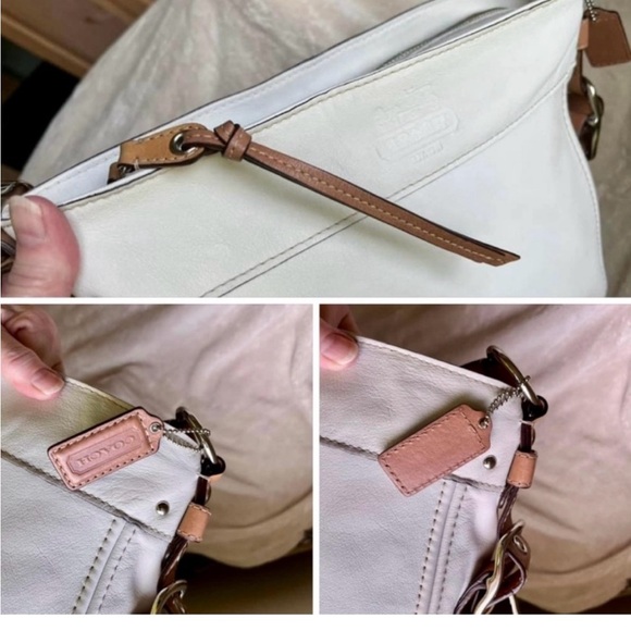 Coach ZOE White Leather Women's Bag - Picture 7 of 13